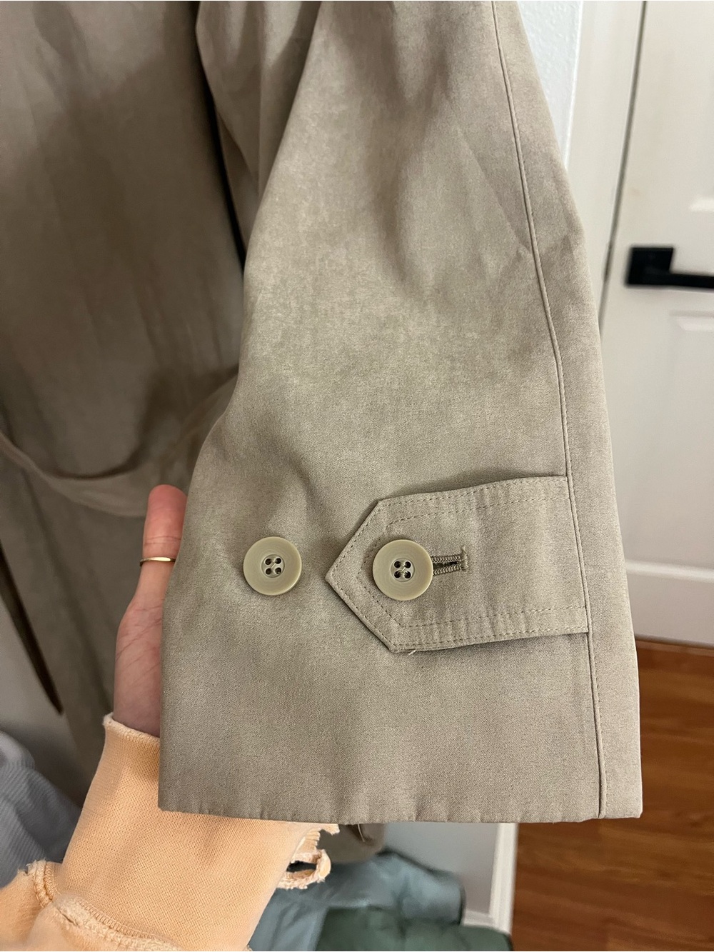 London Fog Women's Taupe Trench Coat - Picture 4 of 8